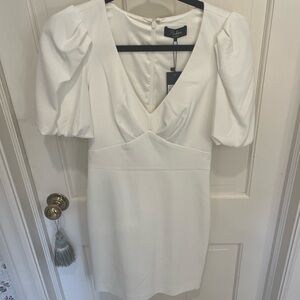 NWT Parker Black Label White Mini Dress (size 2)